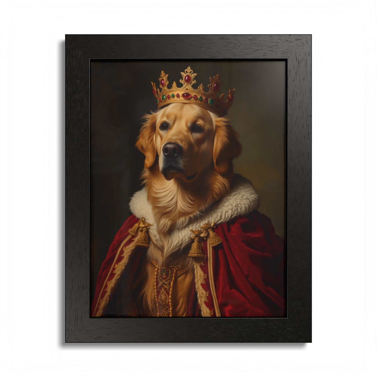 Royal Renaissance Pet Portrait — Custom Framed Print