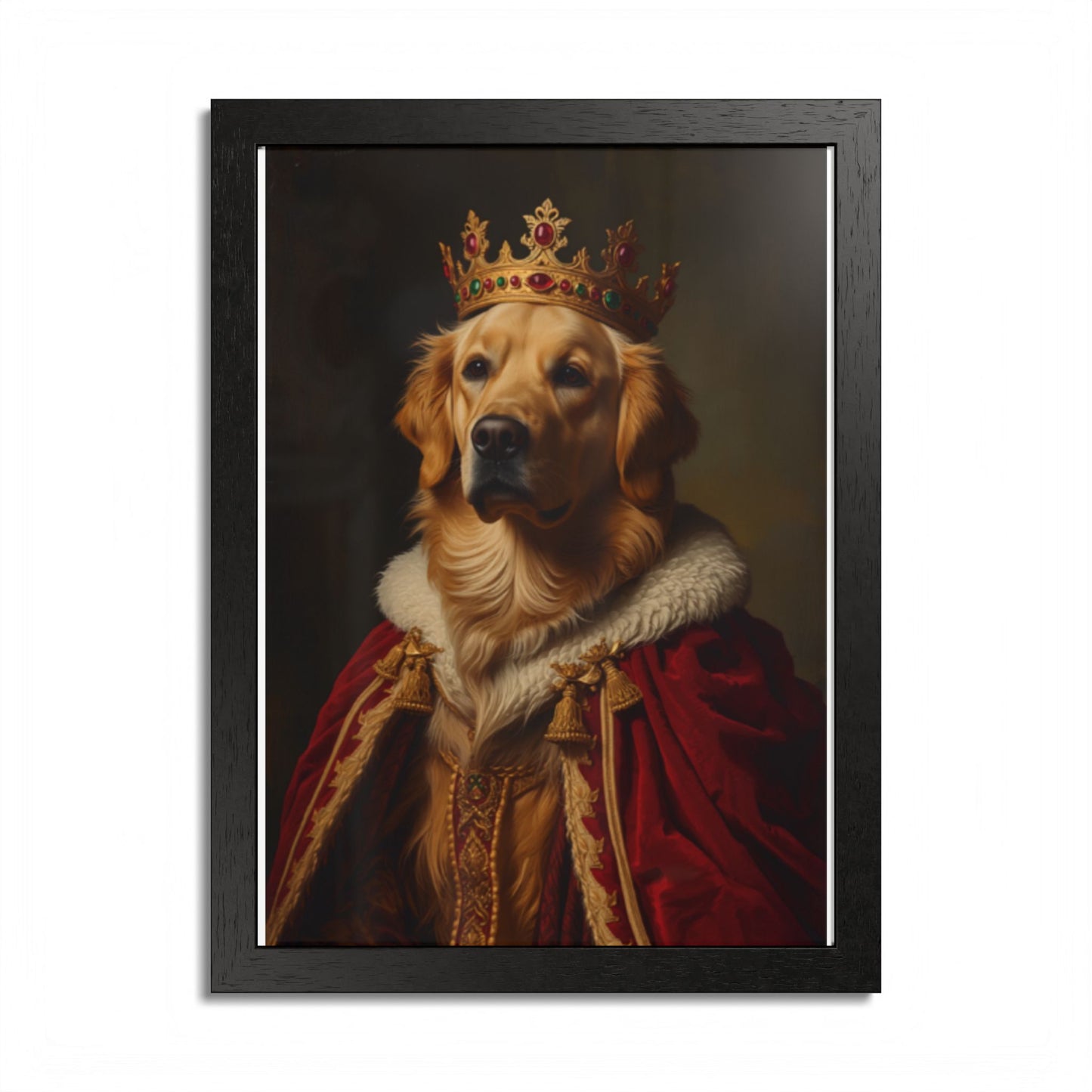 Royal Renaissance Pet Portrait — Custom Framed Print