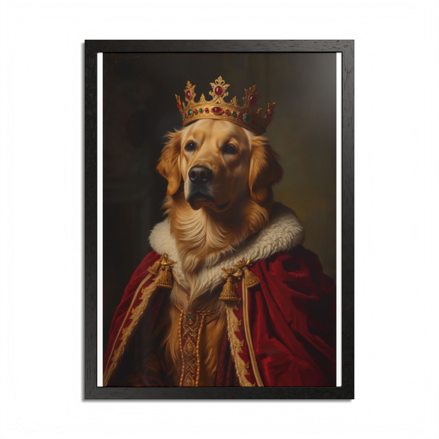 Royal Renaissance Pet Portrait — Custom Framed Print
