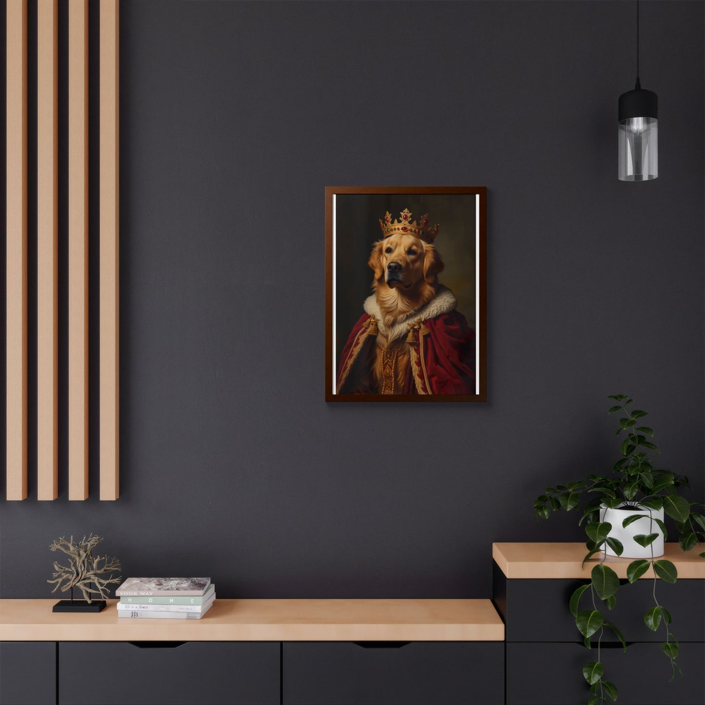 Royal Renaissance Pet Portrait — Custom Framed Print