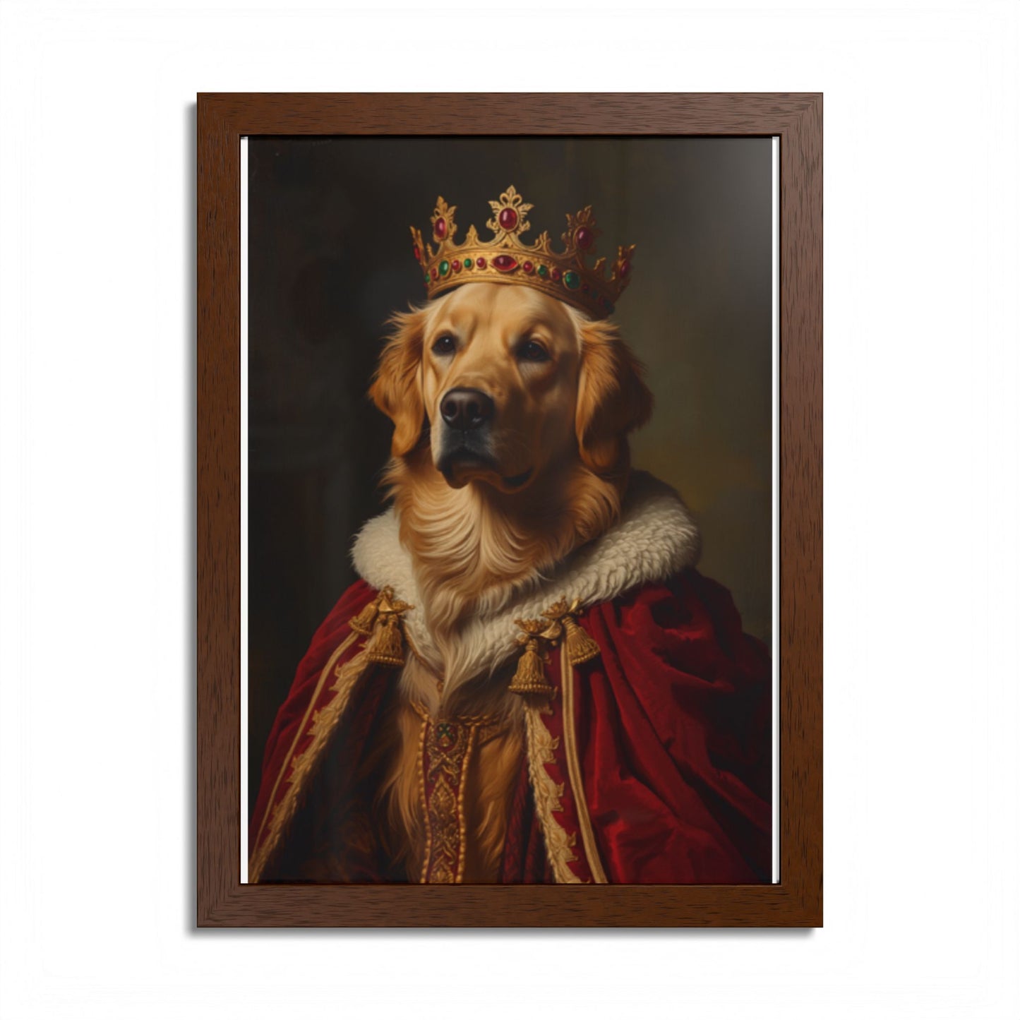 Royal Renaissance Pet Portrait — Custom Framed Print
